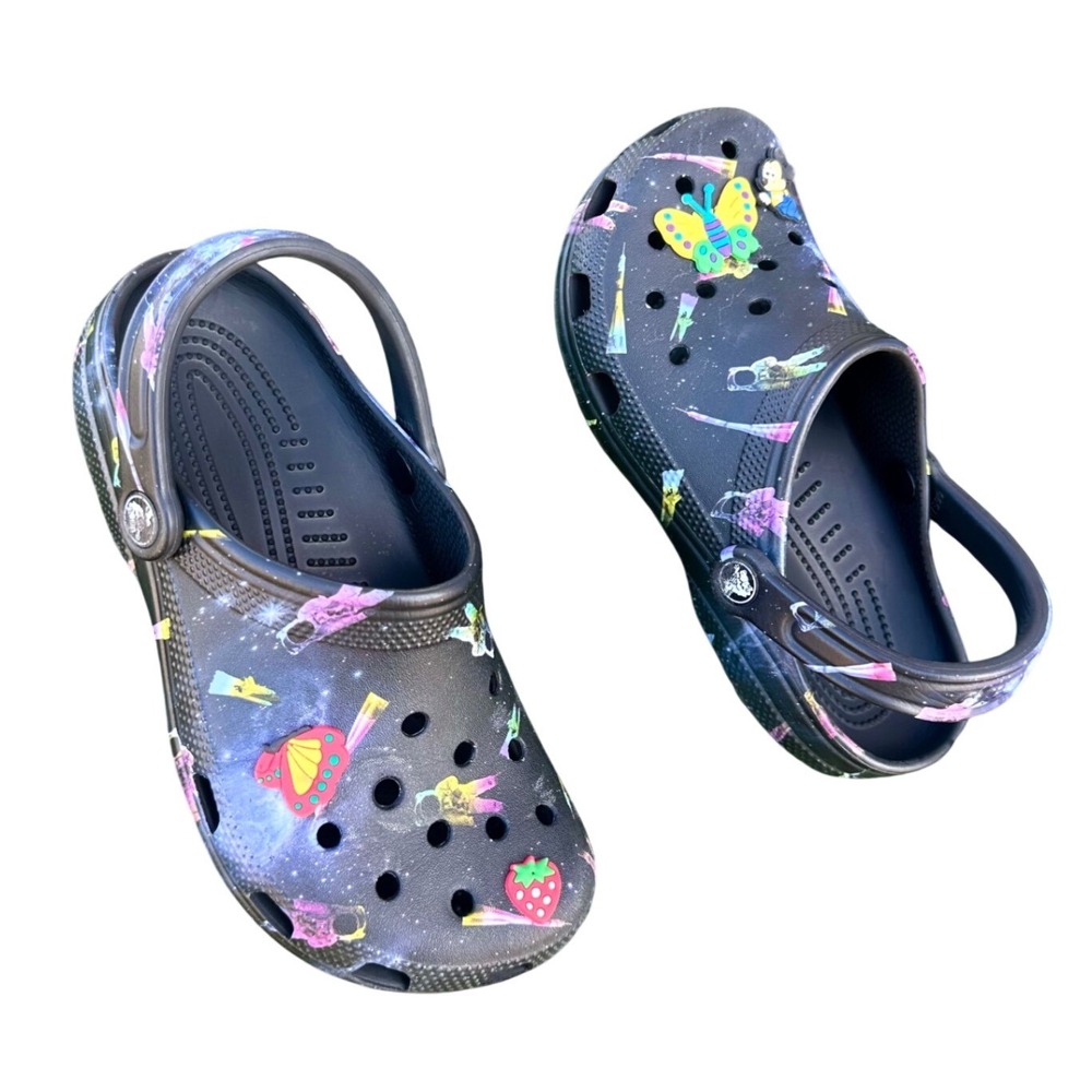 Crocs Classic Out of this World Clogs With Charms Unisex Size M4 W6‎ Sandals